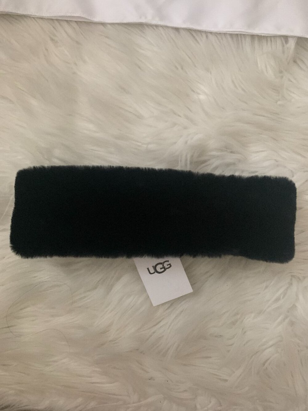 UGG Faux Fur Headband in Black